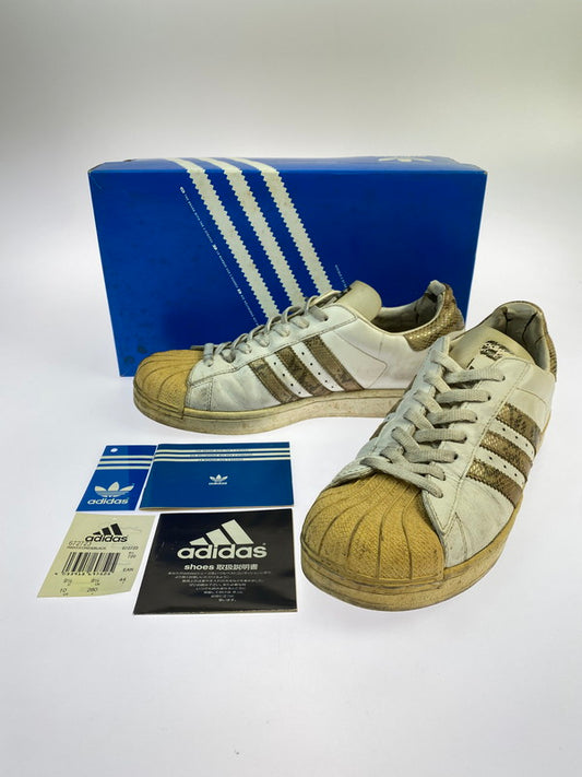 【現状渡し品】【メンズ】 adidas アディダス SUPER STAR SNAKE 672723 スーパースター スネーク スニーカー 靴 161-260130-jt-22-min サイズ：US 10 28.0cm カラー：ホワイト 万代Net店