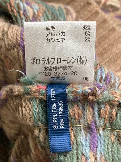 【中古品】【メンズ】 POLO GOLF RALPH LAUREN ポロゴルフ ラルフローレン 90's WOOL KNIT VEST 90年代 ウールニットベスト トップス 146-260201-kk-20-min サイズ：M カラー：ブラウン 万代Net店