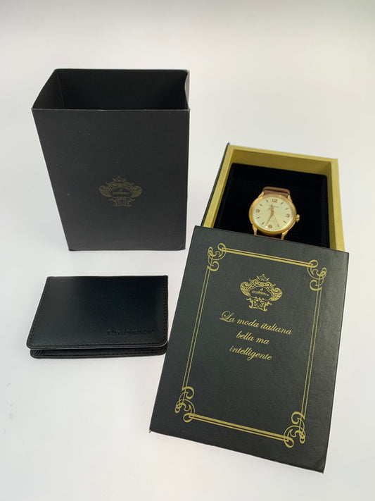 【中古品】【メンズ】 Orobianco オロビアンコ OR0073 自動巻き腕時計 197-260203-AS-29-min カラー：ブラウン/ゴールド 万代Net店