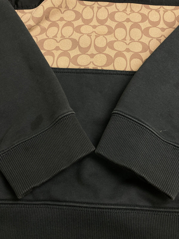 【中古品】【メンズ】 COACH コーチ SIGNATURE HOODIE C7828 シグネチャーフーディー トップス パーカー 141-260201-kk-06-min サイズ：L カラー：ベージュ/ブラック 万代Net店