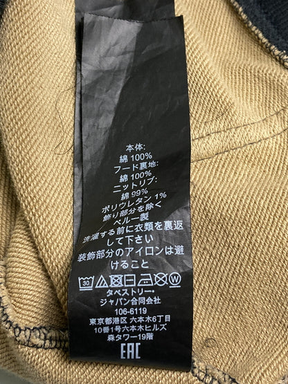 【中古品】【メンズ】 COACH コーチ SIGNATURE HOODIE C7828 シグネチャーフーディー トップス パーカー 141-260201-kk-06-min サイズ：L カラー：ベージュ/ブラック 万代Net店