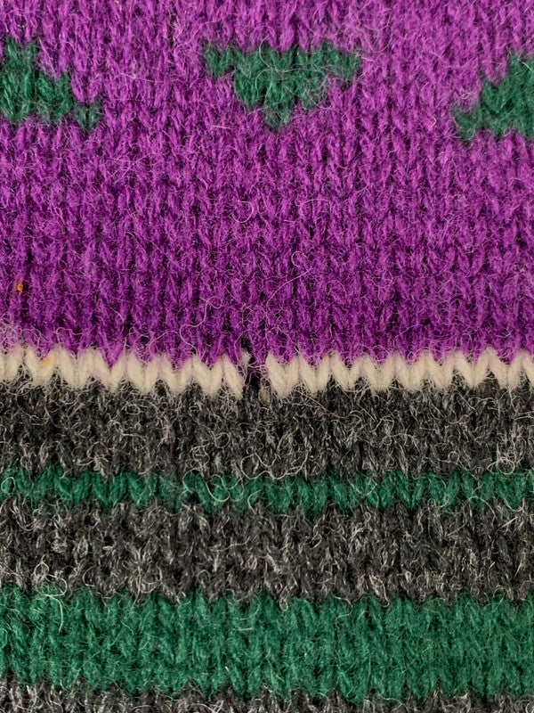 【現状渡し品】【メンズ】 UNITED COLORS OF BENETTON ユナイテッド カラーズ オブ ベネトン 80S PATTERN KNIT SWEATER ニット セーター 146-260208-AS-29-min サイズ：下記参照 カラー：パープル 万代Net店