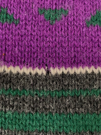 【現状渡し品】【メンズ】 UNITED COLORS OF BENETTON ユナイテッド カラーズ オブ ベネトン 80S PATTERN KNIT SWEATER ニット セーター 146-260208-AS-29-min サイズ：下記参照 カラー：パープル 万代Net店