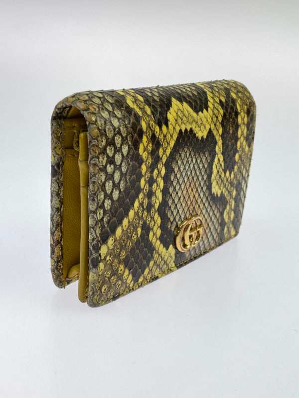 【中古品】【メンズ/レディース】 GUCCI グッチ 456126 ダブルG GGマーモント 二つ折り財布 181-260207-zi-25-min カラー：イエロー系 万代Net店