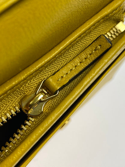 【中古品】【メンズ/レディース】 GUCCI グッチ 456126 ダブルG GGマーモント 二つ折り財布 181-260207-zi-25-min カラー：イエロー系 万代Net店