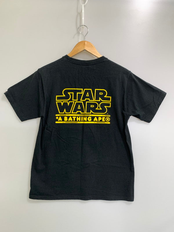 【中古品】【メンズ】 A BATHING APE アベイシングエイプ × STAR WARS スターウォーズ A NEW HOPE SS TEE ショートスリーブ 半袖Tシャツ 142-260208-AS-36-min サイズ：M カラー：ブラック 万代Net店