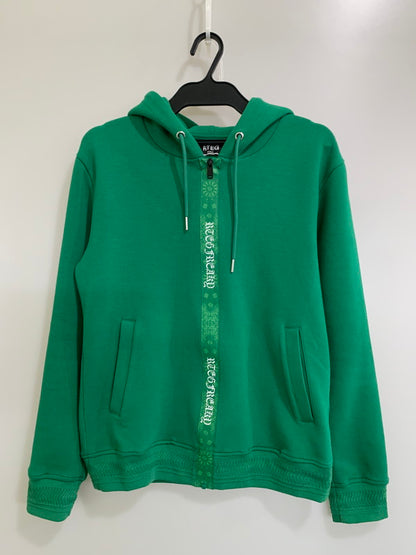 【中古品】【メンズ】 ADAMSJUGGLER アダムスジャグラー 200201230250013 PAISLEY ZIP HOODIE プルオーバーパーカー 147-260208-AS-31-min サイズ：M カラー：グリーン 万代Net店