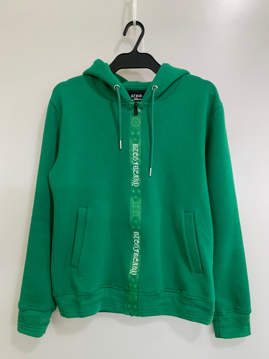 【中古品】【メンズ】 ADAMSJUGGLER アダムスジャグラー 200201230250013 PAISLEY ZIP HOODIE プルオーバーパーカー 147-260208-AS-31-min サイズ：M カラー：グリーン 万代Net店