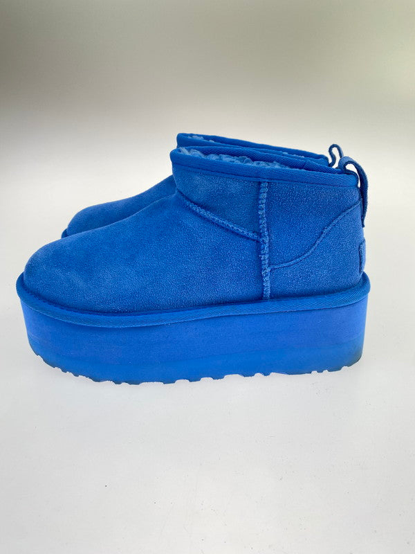 【中古品】【レディース】 UGG アグ 1135092 CLASSIC ULTRA MINI PLATFORM ムートンブーツ 靴 シューズ 167-260203-AS-67-min サイズ：22cm カラー：ライトブルー 万代Net店