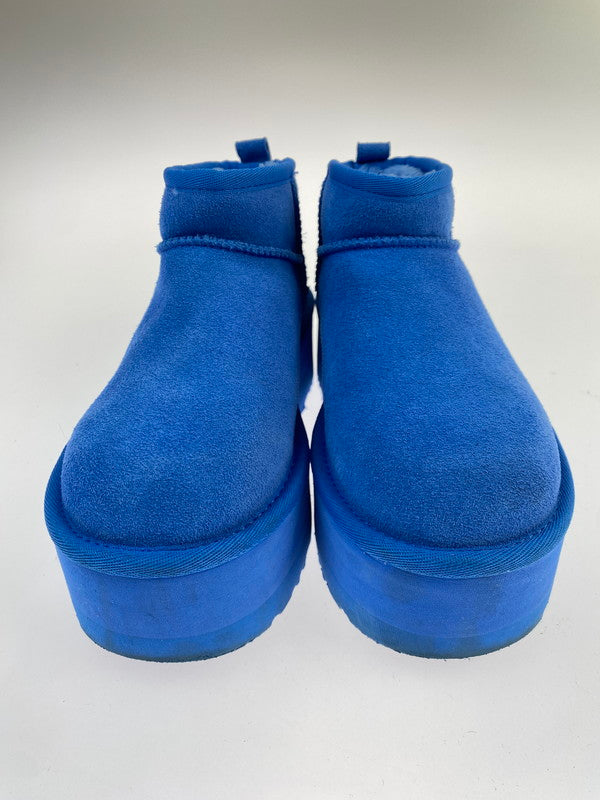 【中古品】【レディース】 UGG アグ 1135092 CLASSIC ULTRA MINI PLATFORM ムートンブーツ 靴 シューズ 167-260203-AS-67-min サイズ：22cm カラー：ライトブルー 万代Net店