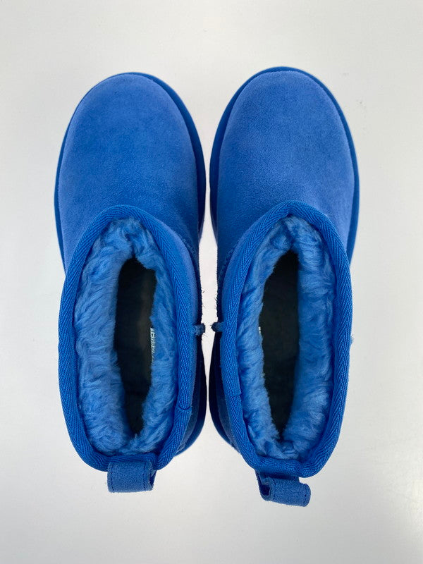【中古品】【レディース】 UGG アグ 1135092 CLASSIC ULTRA MINI PLATFORM ムートンブーツ 靴 シューズ 167-260203-AS-67-min サイズ：22cm カラー：ライトブルー 万代Net店