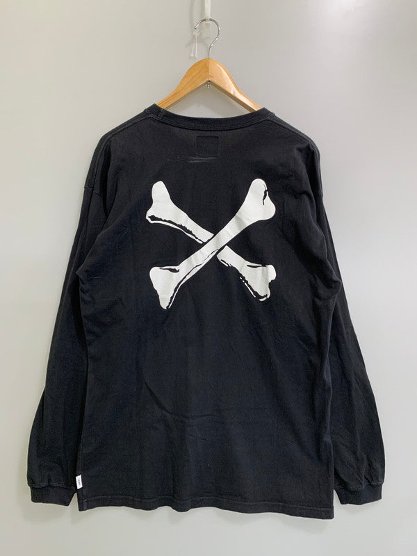 【中古品】【メンズ】 WTAPS ダブルタップス CROSSBONE L S TEE ロングスリーブ 長袖Tシャツ 142-260208-AS-34-min サイズ：4 カラー：ブラック 万代Net店