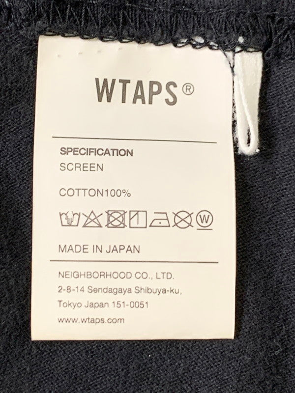 【中古品】【メンズ】 WTAPS ダブルタップス CROSSBONE L S TEE ロングスリーブ 長袖Tシャツ 142-260208-AS-34-min サイズ：4 カラー：ブラック 万代Net店