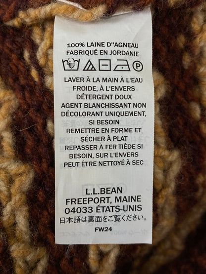 【中古品】【メンズ】 L.L.Bean エルエルビーン 518618 BIRD'S EYE WOOL KNIT SWEATER ウール ニット セーター 144-260203-AS-4-min サイズ：XL-REG カラー：ブラウン 万代Net店