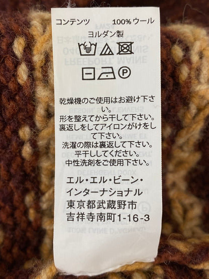 【中古品】【メンズ】 L.L.Bean エルエルビーン 518618 BIRD'S EYE WOOL KNIT SWEATER ウール ニット セーター 144-260203-AS-4-min サイズ：XL-REG カラー：ブラウン 万代Net店
