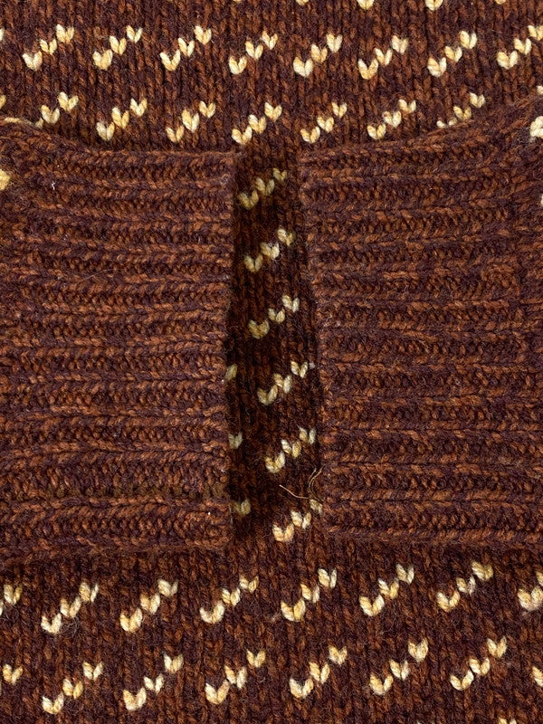 【中古品】【メンズ】 L.L.Bean エルエルビーン 518618 BIRD'S EYE WOOL KNIT SWEATER ウール ニット セーター 144-260203-AS-4-min サイズ：XL-REG カラー：ブラウン 万代Net店
