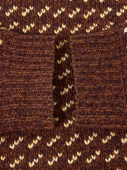 【中古品】【メンズ】 L.L.Bean エルエルビーン 518618 BIRD'S EYE WOOL KNIT SWEATER ウール ニット セーター 144-260203-AS-4-min サイズ：XL-REG カラー：ブラウン 万代Net店
