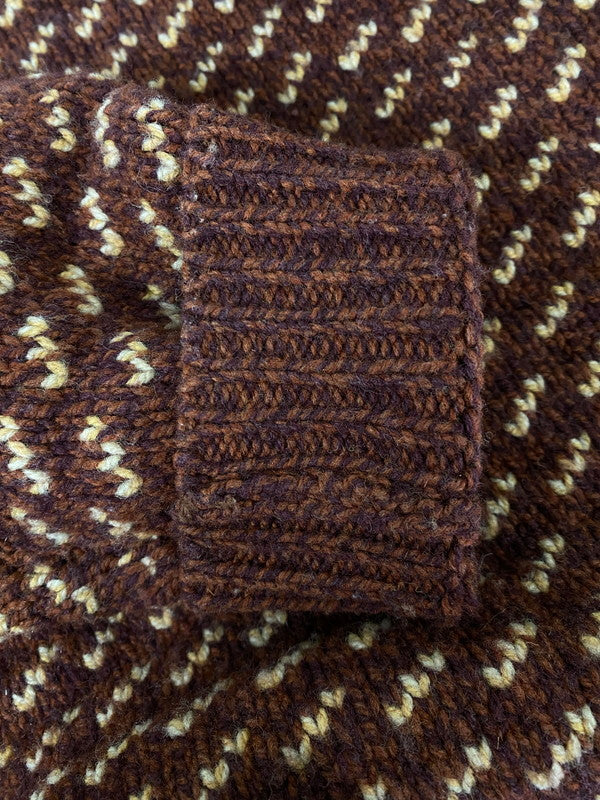 【中古品】【メンズ】 L.L.Bean エルエルビーン 518618 BIRD'S EYE WOOL KNIT SWEATER ウール ニット セーター 144-260203-AS-4-min サイズ：XL-REG カラー：ブラウン 万代Net店