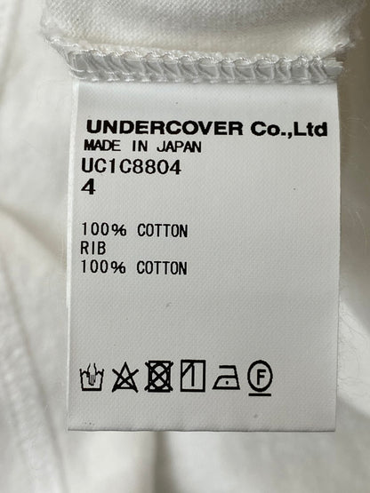 【中古品】【メンズ】 UNDERCOVER アンダーカバー UC1C8804 ビーズミッキー刺繍Tシャツ 140-260207-zi-21-min サイズ：4 カラー：ホワイト 万代Net店