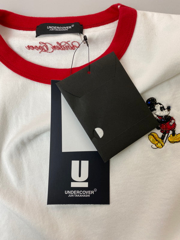 【中古品】【メンズ】 UNDERCOVER アンダーカバー UC1C8804 ビーズミッキー刺繍Tシャツ 140-260207-zi-21-min サイズ：4 カラー：ホワイト 万代Net店
