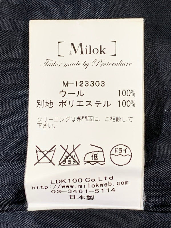 【中古品】【メンズ】 MILOK ミロック WOOL COAT M-123303 ウール コート メンズ アウター ジャケット 140-260227-em-50-min サイズ：S カラー：ベージュ 万代Net店
