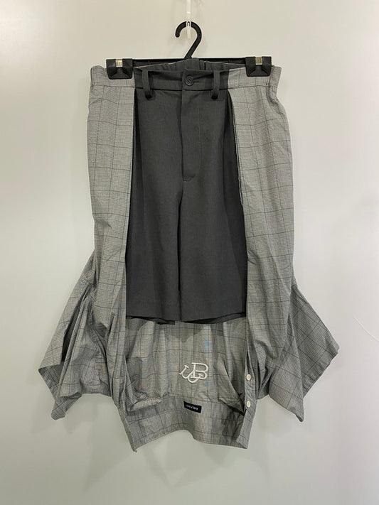 【中古品】【メンズ】 MILKBOY ミルクボーイ 25SS WRAP SHIRTS SHORTS 20252114 ラップシャツ ショーツ ボトムス ショートパンツ ハーフパンツ 151-260222-kk-26-min サイズ：表記なし 下記参照 カラー：チャコール×グレンチェック 万代Net店