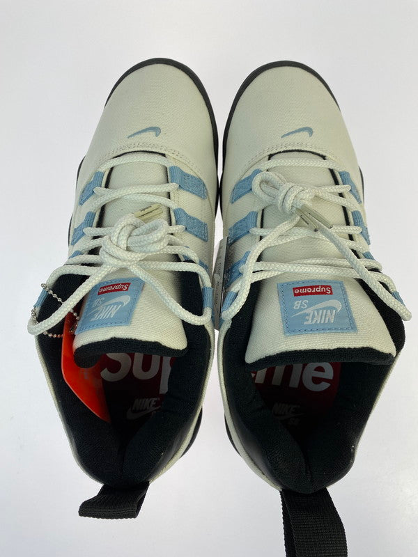 【中古美品】【メンズ】 NIKE SB ナイキエスビー ×SUPREMEF シュプリーム DARWIN LOW Q3000-100 ダーウィン ロー スニーカー靴 160-260206-jt-07-min サイズ：US 8.5 26.5cm カラー：SAIL/BOARDER BULE-BLACK 万代Net店