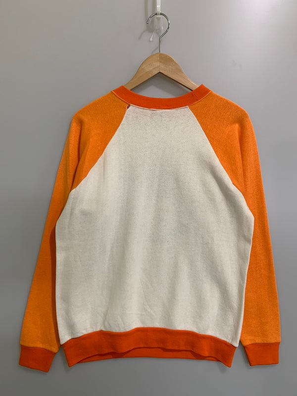 【現状渡し品】【メンズ】 SEARS シアーズ 70~80S MIAMI DOLPHINS CREW SWEAT スウェットシャツ トレーナー ヴィンテージ 146-260718-AS-15-min サイズ：XL カラー：ホワイト/オレンジ 万代Net店