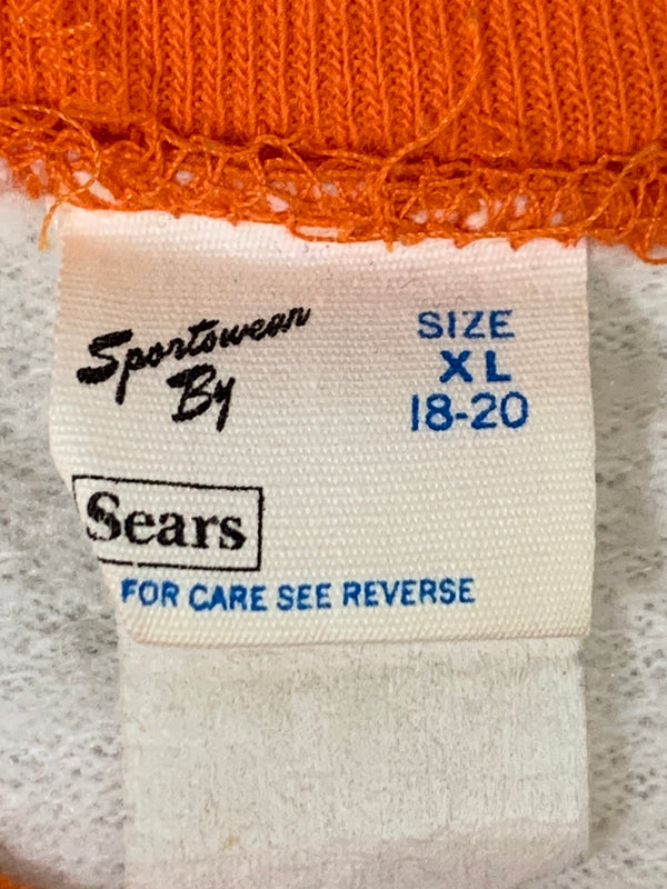 【現状渡し品】【メンズ】 SEARS シアーズ 70~80S MIAMI DOLPHINS CREW SWEAT スウェットシャツ トレーナー ヴィンテージ 146-260718-AS-15-min サイズ：XL カラー：ホワイト/オレンジ 万代Net店