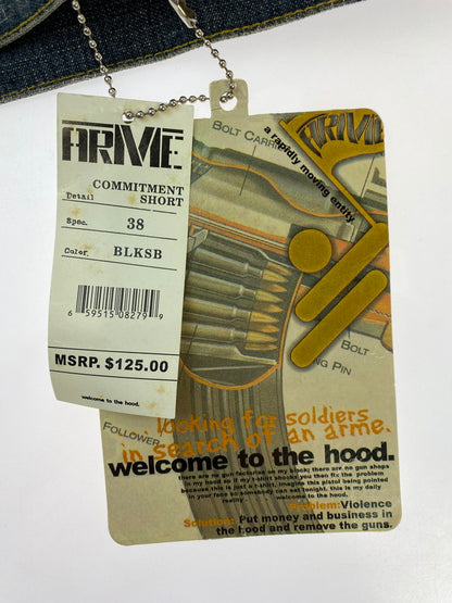 【中古品】【メンズ】 ARME GUN PAINT DENIM PANT アーミー デニムパンツ ボトムス 157-260205-yn-20-min サイズ：38 カラー：インディゴ 万代Net店