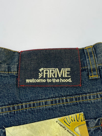 【中古品】【メンズ】 ARME GUN PAINT DENIM PANT アーミー デニムパンツ ボトムス 157-260205-yn-20-min サイズ：38 カラー：インディゴ 万代Net店