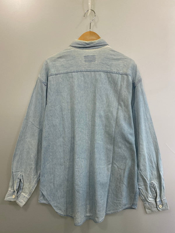 【中古品】【メンズ】 Levi's リーバイス 80's DIAMOND LABEL L/S SHIRT 80年代 ロングスリーブシャツ 長袖シャツ トップス 146-260319-yn-05-min サイズ：L カラー：ライトインディゴ 万代Net店