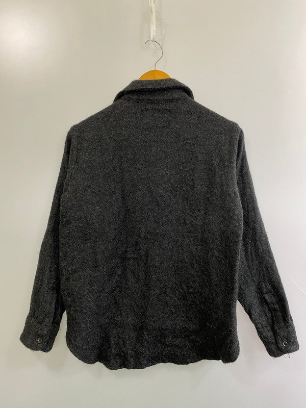 【中古品】【メンズ】 THE INOUE BROTHERS ALPACA WOOL L/S SHIRT ザイノウエブラザーズ アルパカ ウール ロングスリーブシャツ 長袖シャツ トップス 140-260319-yn-12-min サイズ：M カラー：ダークグレー 万代Net店
