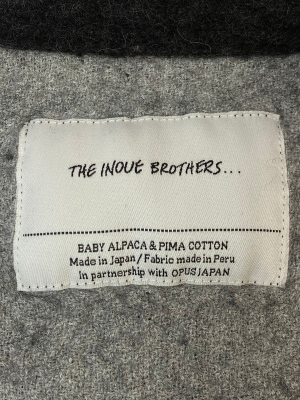 【中古品】【メンズ】 THE INOUE BROTHERS ALPACA WOOL L/S SHIRT ザイノウエブラザーズ アルパカ ウール ロングスリーブシャツ 長袖シャツ トップス 140-260319-yn-12-min サイズ：M カラー：ダークグレー 万代Net店