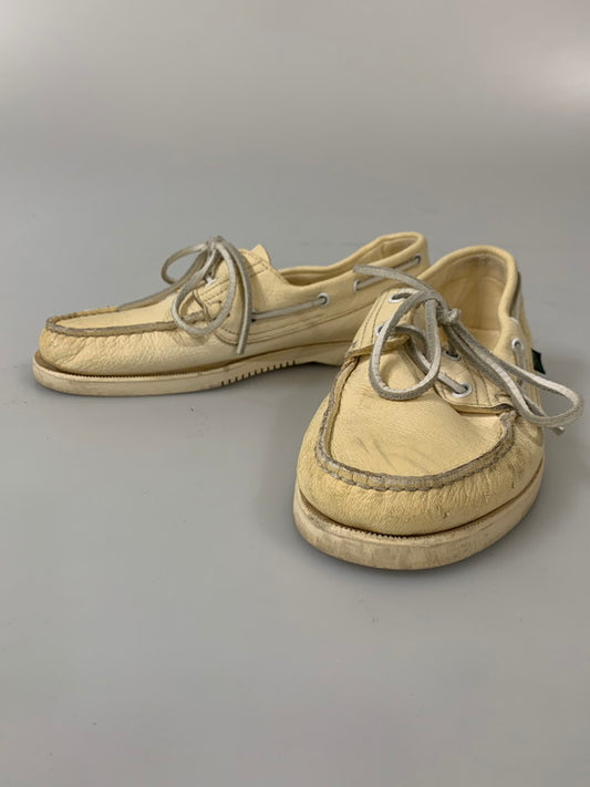 【現状渡し品】【メンズ】 Paraboot パラブーツ BARTH DECK SHOES バース デッキシューズ 靴 164-260205-yn-26-min サイズ：6 カラー：クリーム 万代Net店