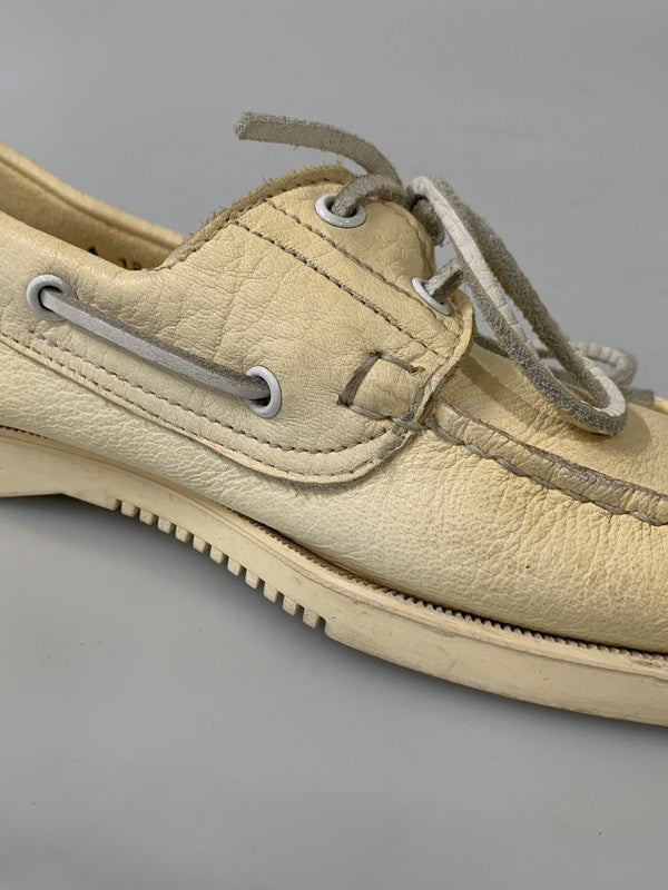 【現状渡し品】【メンズ】 Paraboot パラブーツ BARTH DECK SHOES バース デッキシューズ 靴 164-260205-yn-26-min サイズ：6 カラー：クリーム 万代Net店