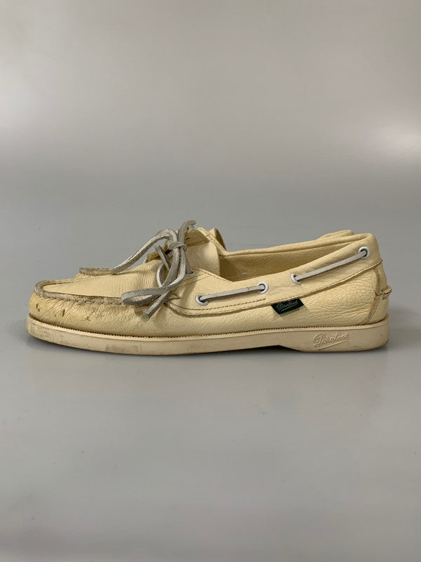 【現状渡し品】【メンズ】 Paraboot パラブーツ BARTH DECK SHOES バース デッキシューズ 靴 164-260205-yn-26-min サイズ：6 カラー：クリーム 万代Net店