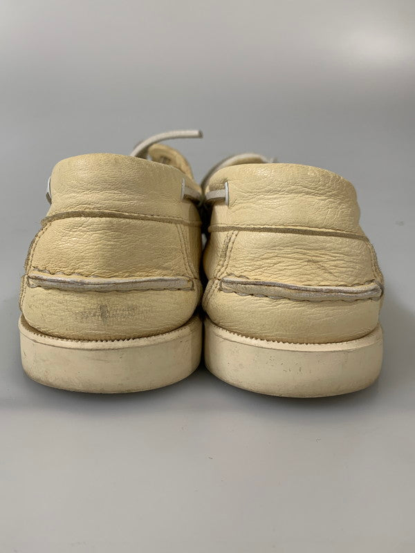 【現状渡し品】【メンズ】 Paraboot パラブーツ BARTH DECK SHOES バース デッキシューズ 靴 164-260205-yn-26-min サイズ：6 カラー：クリーム 万代Net店