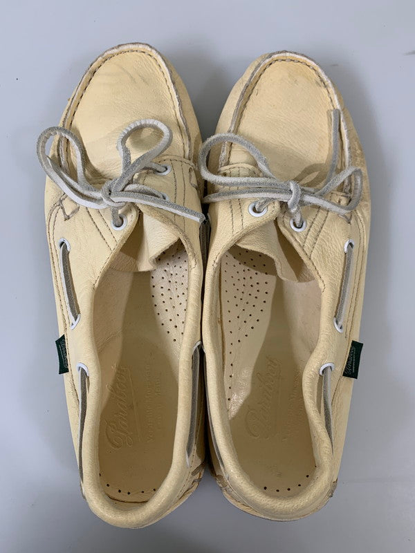 【現状渡し品】【メンズ】 Paraboot パラブーツ BARTH DECK SHOES バース デッキシューズ 靴 164-260205-yn-26-min サイズ：6 カラー：クリーム 万代Net店