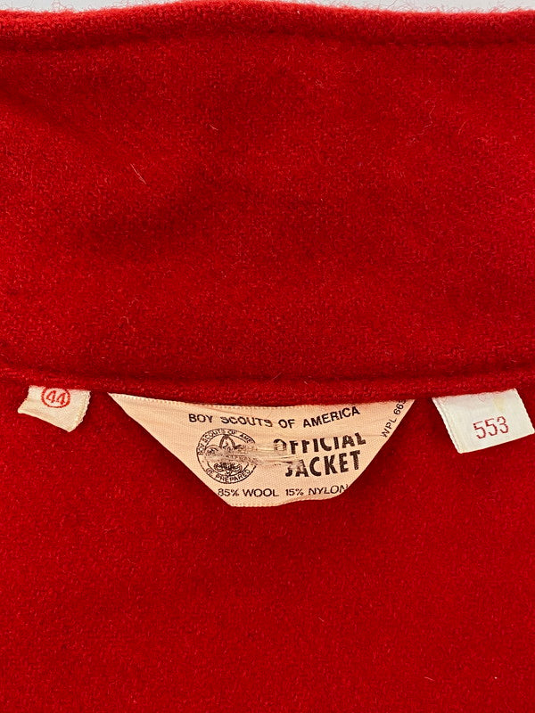 【中古品】【メンズ】 BOY SCOUTS OF AMERICA OFFICIAL JACKET 70’s WOOL L/S SHIRTボーイスカウト オブ アメリカ オフィシャル ジャケット 70年代 ウール ロングスリーブシャツ 長袖シャツ トップス 146-260319-yn-13-min カラー：レッド 万代Net店