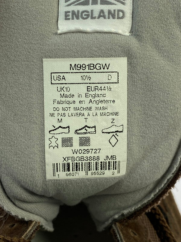 【中古美品】【メンズ】 NEW BALANCE ニューバランス M991BGW 991 BROWN スニーカー 靴 162-260206-jt-15-min サイズ：US 10 1/2 28.5cm カラー：ブラウン 万代Net店