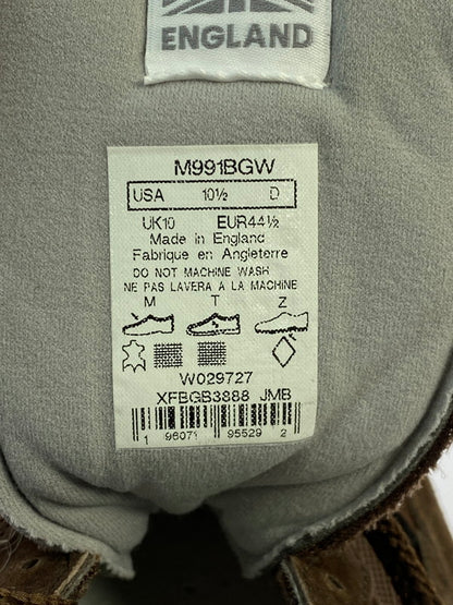 【中古美品】【メンズ】 NEW BALANCE ニューバランス M991BGW 991 BROWN スニーカー 靴 162-260206-jt-15-min サイズ：US 10 1/2 28.5cm カラー：ブラウン 万代Net店