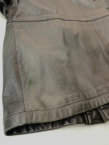 【現状渡し品】【メンズ】 POLO CLUB ポロクラブ LEATHER JACKET C-TK 1583 レザージャケット アウター 146-260319-SH-24-min サイズ：M カラー：ブラック 万代Net店