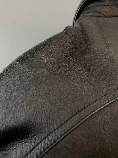 【現状渡し品】【メンズ】 POLO CLUB ポロクラブ LEATHER JACKET C-TK 1583 レザージャケット アウター 146-260319-SH-24-min サイズ：M カラー：ブラック 万代Net店