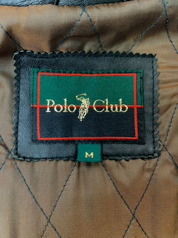【現状渡し品】【メンズ】 POLO CLUB ポロクラブ LEATHER JACKET C-TK 1583 レザージャケット アウター 146-260319-SH-24-min サイズ：M カラー：ブラック 万代Net店