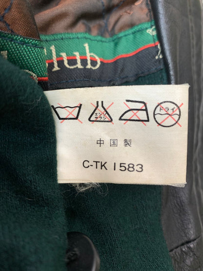 【現状渡し品】【メンズ】 POLO CLUB ポロクラブ LEATHER JACKET C-TK 1583 レザージャケット アウター 146-260319-SH-24-min サイズ：M カラー：ブラック 万代Net店
