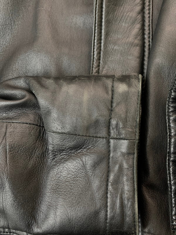【現状渡し品】【メンズ】 POLO CLUB ポロクラブ LEATHER JACKET C-TK 1583 レザージャケット アウター 146-260319-SH-24-min サイズ：M カラー：ブラック 万代Net店