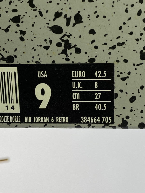 【中古品】【メンズ】 NIKE ナイキ AIR JORDAN 6 RETRO 384664-705 エアジョーダン6レトロ スニーカー 靴 160-260210-yn-03-min サイズ：27.0cm US9 カラー：GOLDEN HARVEST/GOLDEN HARVEST 万代Net店