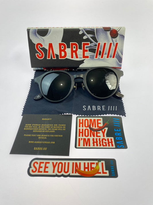 【中古品】【メンズ】 SABRE BOBCAT SUNGLASSES セイバー ボブキャット サングラス アイウェア 203-260210-yn-20-min カラー：ブラック 万代Net店