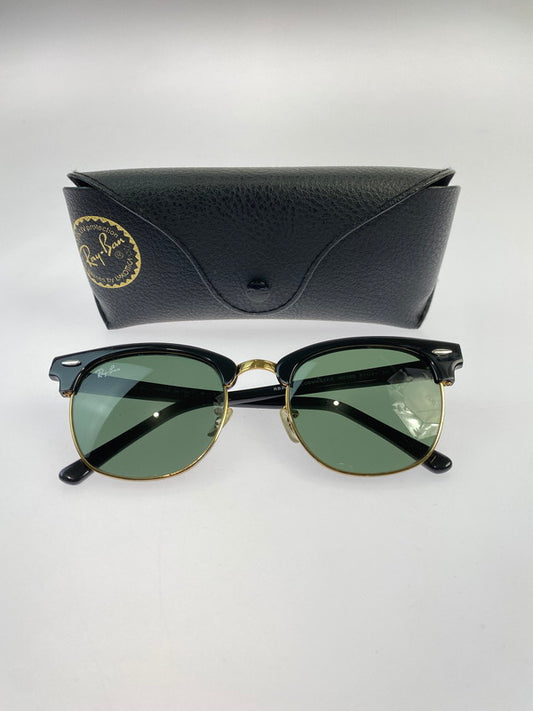 【中古品】【メンズ】 Ray-Ban レイバン CLUBMASTER CLASSIC SUNGLASSES RB3016 クラブマスター クラシック サングラス アイウェア 203-260210-yn-18-min サイズ：51□21 カラー：フレーム：ブラック/ゴールド 万代Net店